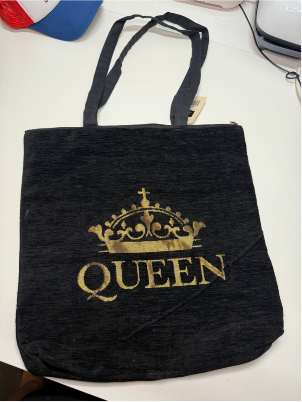 Women's Unbranded Queen Tote Bag One Size Black Gold